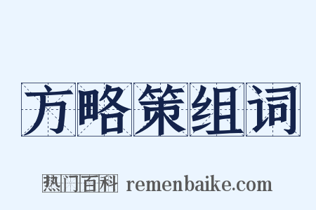 方略策组词是什么意思的图片